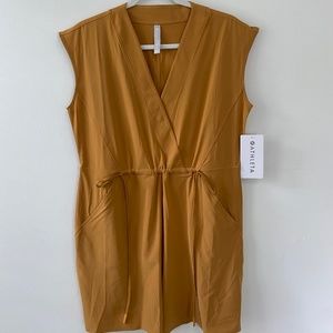 Athleta Marlow Romper, size S, mustard yellow